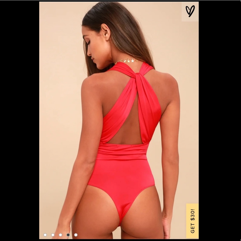 Hot-Cha-Cha Red Bodysuit